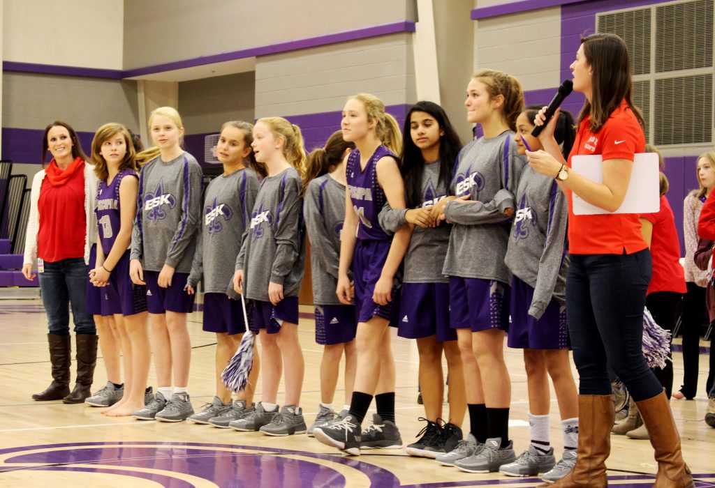 sara huff presents basketball end of season awards